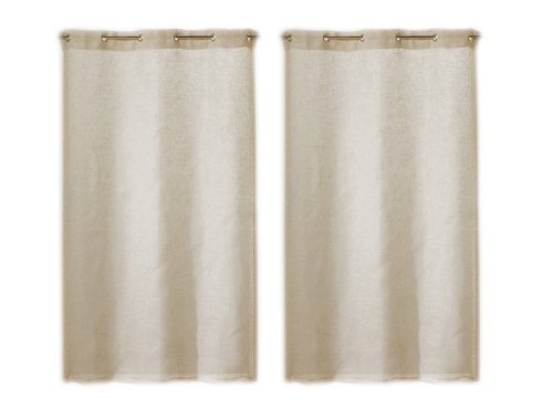 LINDER 0169/29/475RI Vorhänge Kaolin, mit Ösen, Beige, 2 Stück, 45X90 von LINDER