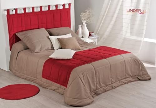 LINDER 0509/29/807/160 Monaco Kopfteil, wattiert, Polyester/Baumwolle, 85 x 160 cm, Weiß von LINDER