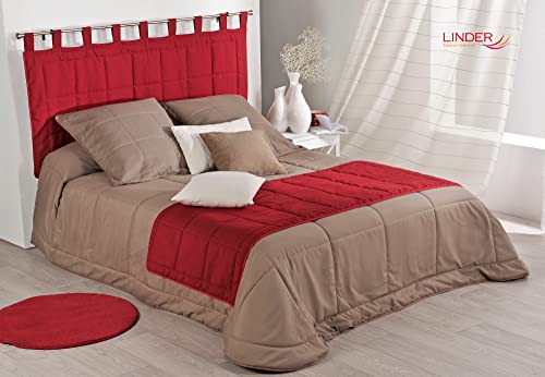 LINDER 0509/69/807/160 Monaco Kopfteil, wattiert, Polyester/Baumwolle, 85 x 160 cm, Rot von LINDER