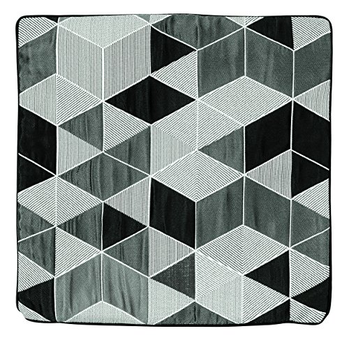 LINDER Bezug Cube 3D, Polyester, Schwarz und Grau, 40 x 40 cm von LINDER