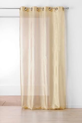 Linder Gardine Ösen Polyester/Polyamid 145 x 240 cm, Gold, 145 x 240 cm von LINDER