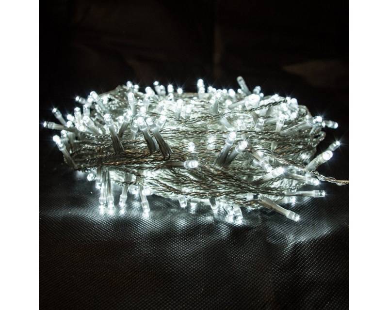 Linder Lichterkette 400er LED Lichterkette Beleuchtung weiß Weihnachten Kabel transparent, für Innen- und Außenbereiche von Linder