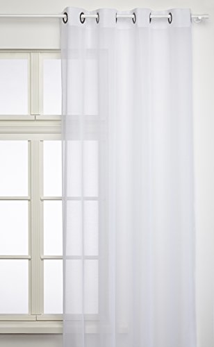LINDER Vendôme Vorhang, aus netzartigem Stoff, mit Befestigungsringen weiß von LINDER