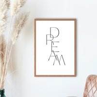 Dream Poster/Kunstdruck Mit Rahmen Aus Massivholz in Echtglas | Wanddeko Zuhause Familie Minimalistisch Pdf Datei Download Dream Poster/Kunstdruck Mit Rahmen Aus Massivholz in Echtglas | Wanddeko Zuhause Familie Minimalistisch Pdf Datei Download von LindmeDE