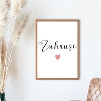 Zuhause Herz Poster/Kunstdruck Mit Rahmen Aus Massivholz in Echtglas | Wanddeko Familie Minimalistisch Pdf Datei| Download Zuhause Herz Poster/Kunstdruck Mit Rahmen Aus Massivholz in Echtglas | Wanddeko Familie Minimalistisch Pdf Datei| Download von LindmeDE