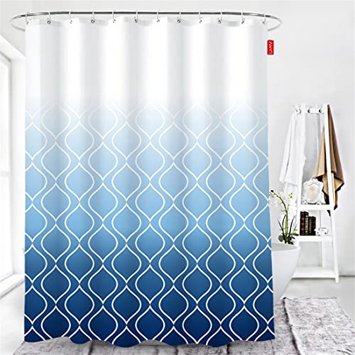 Lindong Farbverlauf Geometrie Duschvorhang 240x200cm Wasserabweisend Anti-Schimmel Stoff Badezimmervorhang, Blau 240x200cm Lindong Farbverlauf Geometrie Duschvorhang 240x200cm Wasserabweisend Anti-Schimmel Stoff Badezimmervorhang, Blau 240x200cm von Lindong