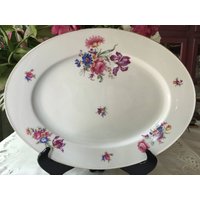 Hutschenreuther Keramikplatte Mit Dresdner Blumen Us Zone Germany von LindsayJanesCottage