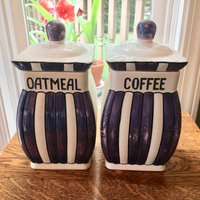 Luster Canisters Set Perlmuttglasur, Made in Germany Luster Canisters Set Perlmuttglasur, Made in Germany von LindsayJanesCottage