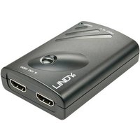 LINDY 38409 DisplayPort / HDMI Konverter [1x DisplayPort Buchse - 2x HDMI-Buchse] Schwarz von Lindy