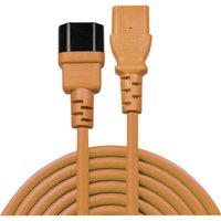 LINDY Strom Verlängerungskabel [1x Kaltgeräte-Stecker C14 - 1x Kaltgeräte-Buchse C13] 1.00 m Orange von Lindy