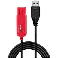 LINDY USB-Kabel USB 2.0 USB-A Stecker, USB-A Buchse 30.00m Schwarz, Rot 42923 von Lindy