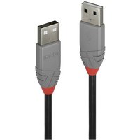 LINDY USB-Kabel USB 2.0 USB-A Stecker, USB-A Stecker 5.00m Schwarz 36695 von Lindy