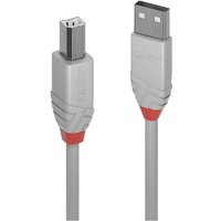 Lindy USB-Kabel usb 2.0 usb-a Stecker, usb-b Stecker 3.00 m Grau 36684 von Grau