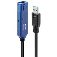 LINDY USB-Kabel USB 3.2 Gen1 (USB 3.0 / USB 3.1 Gen1) USB-A Stecker, USB-A Buchse 30.00m Schwarz, Bl von Lindy