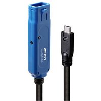 LINDY USB-Kabel USB 3.2 Gen1 USB-A Buchse, USB-C® Stecker 8.00m Schwarz/Blau 43381 von Lindy