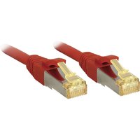 Lindy - 47293 RJ45 Netzwerkkabel, Patchkabel cat 6a (Rohkabel cat 7) s/ftp 1.50 m Rot mit Rastnasensch von Lindy