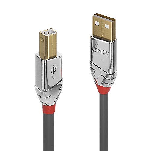 LINDY 36645 7.5m USB 2.0 Typ A an B Kabel, Cromo Line von LINDY