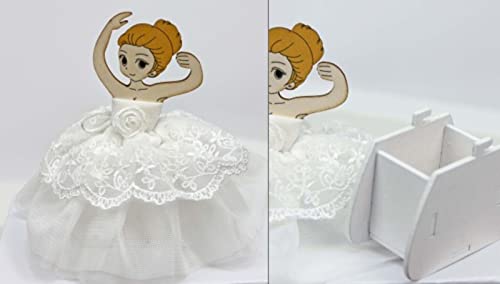 BALLERINA HOLZ C/TUTU P/KONFETTI L1929 von Linea 2 ELLE