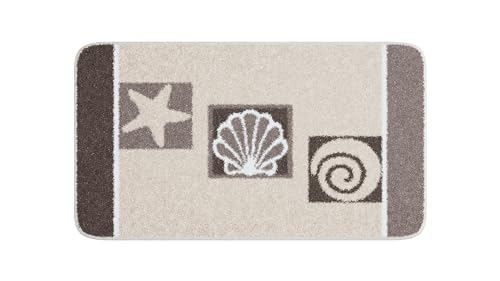 Linea Due AQUATICA Badteppich, 100% Polyacryl, sehr weich, Braun, 65x115 cm von Linea Due