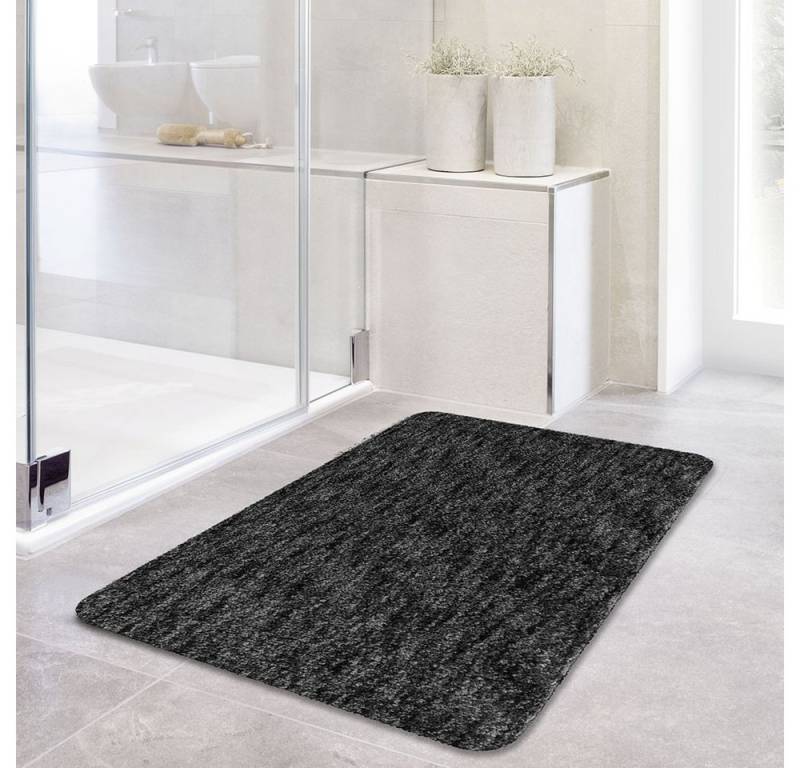 Linea Due Badematte Touchme, Höhe 18 mm, rutschhemmend beschichtet, fußbodenheizungsgeeignet, Polyester, rechteckig von Linea Due