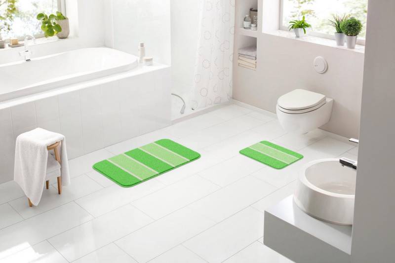 Linea Due Badematte Waymore, Höhe 18 mm, rutschhemmend beschichtet, fußbodenheizungsgeeignet, Polyester, rechteckig von Linea Due