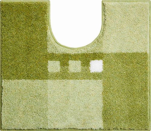 Linea Due Badteppich 100% Polyacryl, ultra soft, rutschfest, ÖKO-TEX-zertifiziert, 5 Jahre Garantie, MERKUR, WC-Vorlage m.A. 50x60 cm, grün von Grund