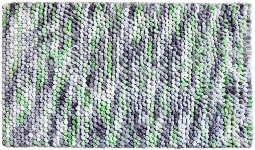 Linea Due Punto Badteppich 70x120 cm Silber Lime Linea Due Punto Badteppich 70x120 cm Silber Lime von Linea Due