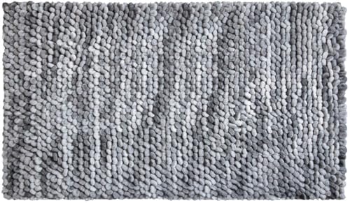 Linea Due Punto Badteppich 70x120 cm Silber grau von Linea Due