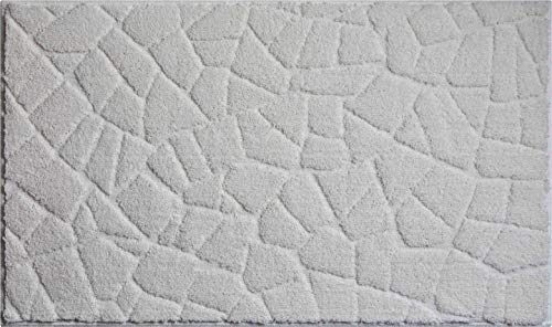 Linea Due TERAZZO Badteppich, 100% Polyester Magicsoft, Natur, 70x120 cm von Grund
