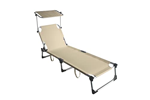 Garden Friend Klappbett Mykonos aus Aluminium und Textilene 2 x 1 Farbe Beige, L1986362 Garden Friend Klappbett Mykonos aus Aluminium und Textilene 2 x 1 Farbe Beige, L1986362 von Linea Garden Friend