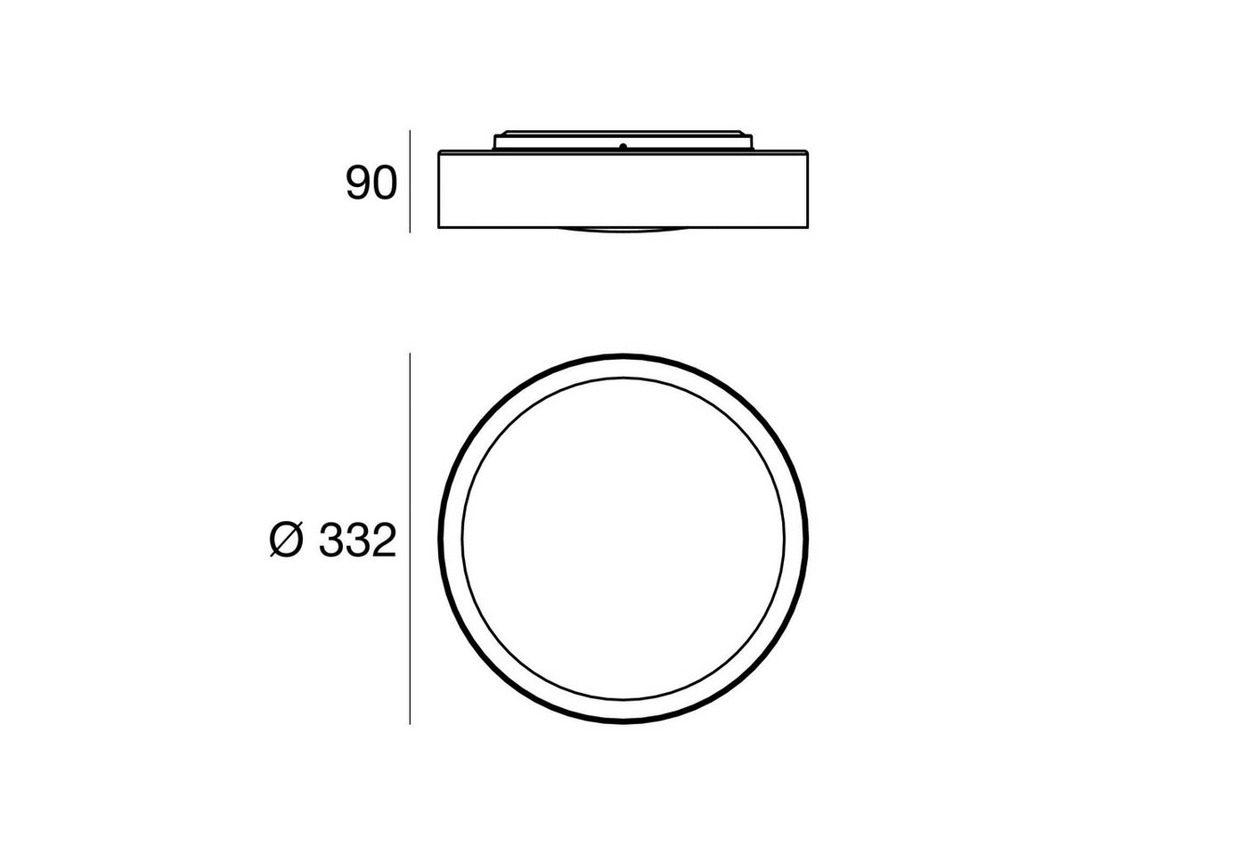 Linea Light Deckenleuchten Deckenleuchte Crew2 D400 16W Ip44 Ne Rag-B Co Ra von Linea Light