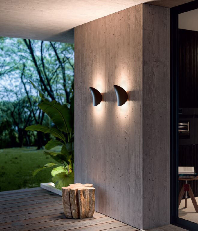 Linealight Alba Wandleuchte Außenleuchte dunkelbraun von Linea Light