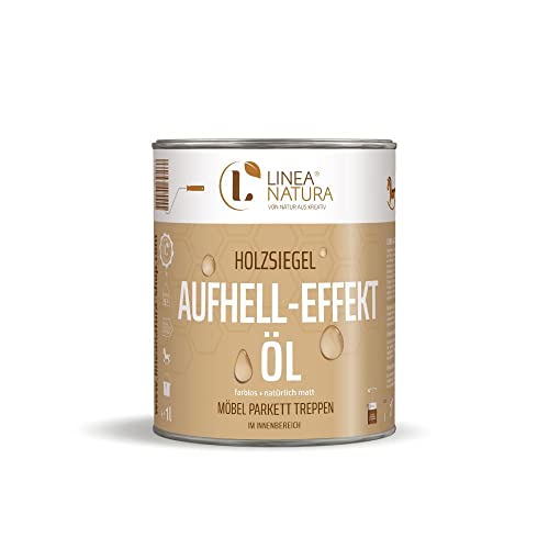 LINEA NATURA® Aufhell - Effekt Öl Holzöl Möbelöl Treppenöl Pflegeöl farblos (1 Liter) von Linea Natura