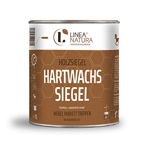 LINEA NATURA® Hartwachs Siegel | Holzsiegel Möbel Parkett Treppen farblos matt (1 L) von Linea Natura