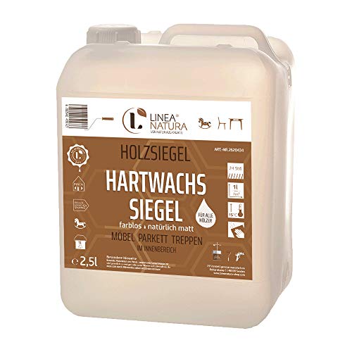 LINEA NATURA® Hartwachs Siegel | Holzsiegel Möbel Parkett Treppen farblos matt (2,5 L) von Linea Natura