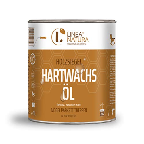 LINEA NATURA® Hartwachsöl | Möbelöl | Treppenöl | Hartwachs Holzöl farblos (1L) von Linea Natura