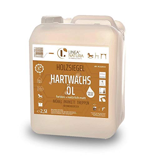 LINEA NATURA® Hartwachsöl | Möbelöl | Treppenöl | Hartwachs Holzöl farblos (2,5L) von Linea Natura