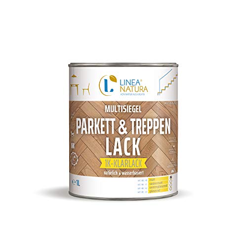LINEA NATURA® Parkett- und Treppenlack | 1K Klarlack | Versiegelungslack 1 L matt von Linea Natura