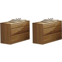 Linea Natura Nachtkonsolen-Paar TREVISO, Teilmassiv Linea Natura Nachtkonsolen-Paar TREVISO, Teilmassiv von Linea Natura