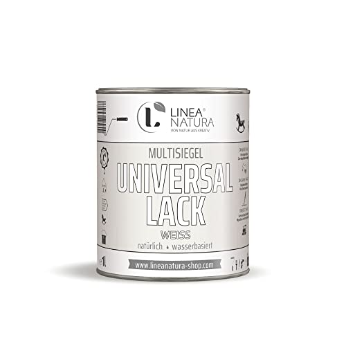 Linea Natura Universal Lack | seidenmatt, deckend, lösemittelfrei (1L, Weiß) von Linea Natura