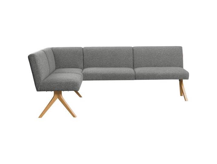 Linea Natura ECKBANK, Grau, Holz, Eiche, vollmassiv, L-Form, 238x172 cm, Esszimmer, Bänke, Eckbänke von Linea