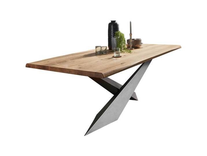 Linea Natura ESSTISCH, Schwarz, Wildeiche, Holz, Wildeiche, massiv, rechteckig, eckig, 100x75x220 cm, FSC, in verschiedenen Größen erhältlich, von Linea