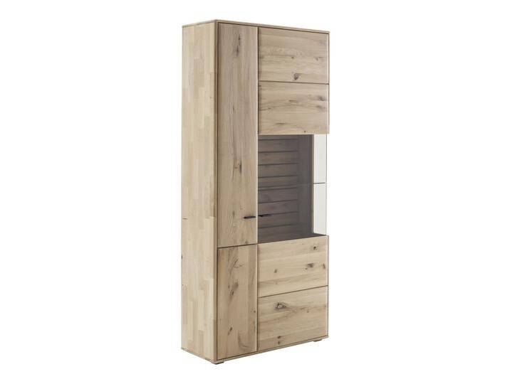 Linea Natura Kombi-Vitrine GEORGIA, Massivholz von Linea