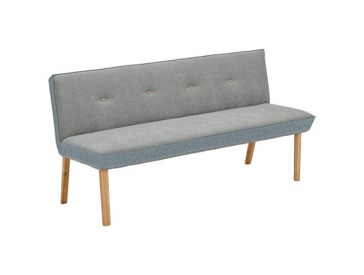 Linea Natura SITZBANK, Dunkelgrau, Holz, Eiche, vollmassiv, 2-3-Sitzer, 157x88x63 cm, Esszimmer, Bänke, Sitzbänke von Linea