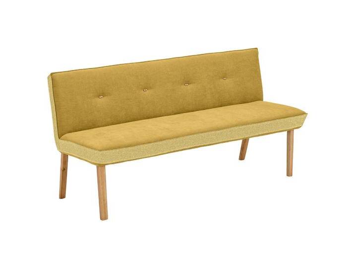 Linea Natura SITZBANK, Gelb, Holz, Eiche, vollmassiv, 2-3-Sitzer, 157x88x63 cm, Esszimmer, Bänke, Sitzbänke von Linea