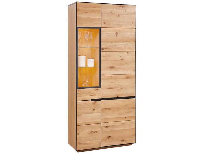 Linea Natura Vitrine mit Beleuchtung KELIO, Massivholz von Linea