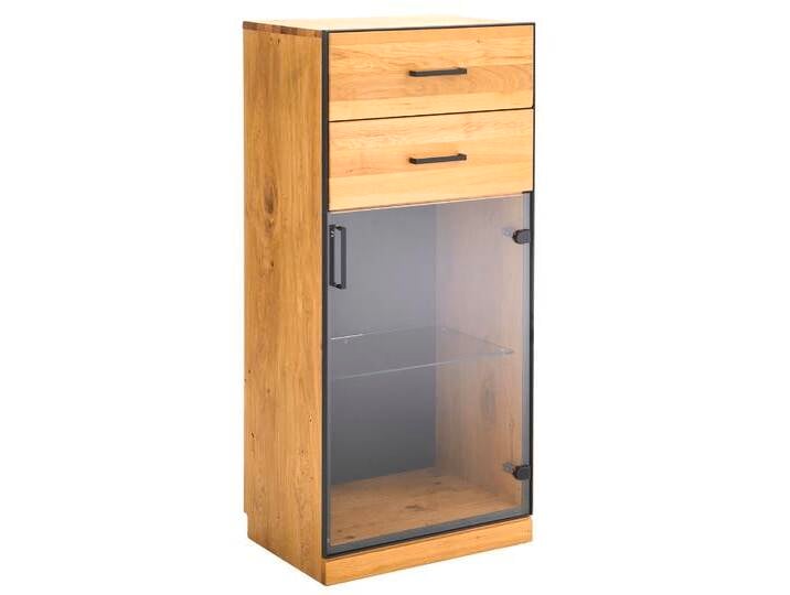 Linea Natura Vitrinenschrank RECHTS ADMIRAL, Teilmassiv von Linea