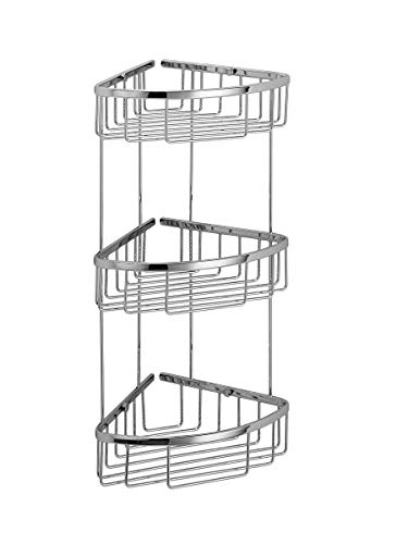 Lineabeta 50033.29 Korb eck-Seifenkorb 3 Ebenen silber 27 x 21 x 51 cm von Lineabeta