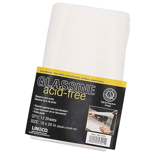 Lineco Glassine Papier - 12 Blatt - 40,5 cm x 51 cm von Lineco