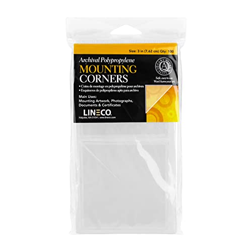 Lineco Polypropylene Photo Mounting Corners 100/Pkg-Clear 3" von Lineco